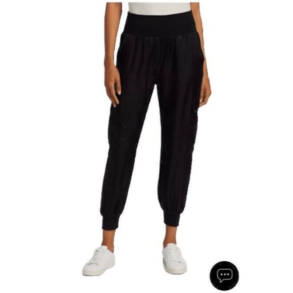 Cinq a Sept Giles Twill Cargo Joggers Small Black Sz Small - Picture 1 of 11